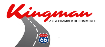 Kingman Area Chamber of Commerce logo with Route 66 road graphic.