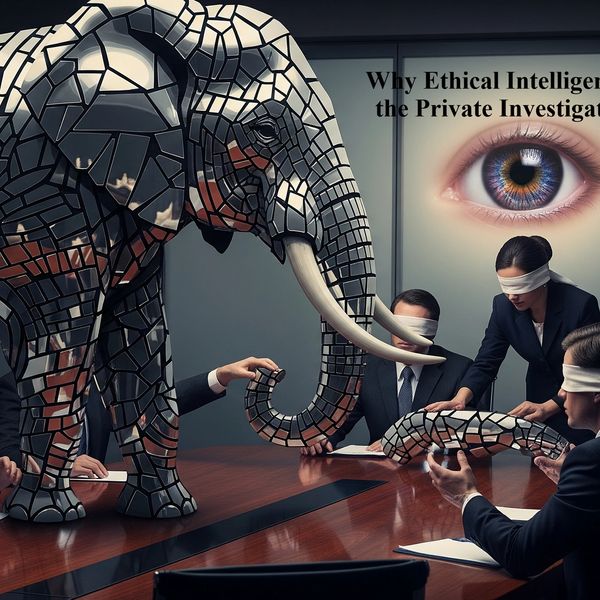 Businesspeople #Blindfolded around a #MosaicElephant — symbolizing #UnseenIssues and risks when no expert #Investigation or #Research is conducted. Team Bhusanur acts as your eyes, providing #Insights, #Clarity, and #StrategicGuidance to navigate the unseen. #CorporateIntelligence #DueDiligence #RiskManagement #BusinessSecurity #ExpertAnalysis.