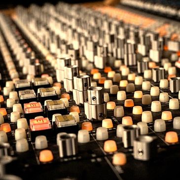 API 1608 console detail from the Westlake Pro photoshoot at Twelve 3 South Recording.
