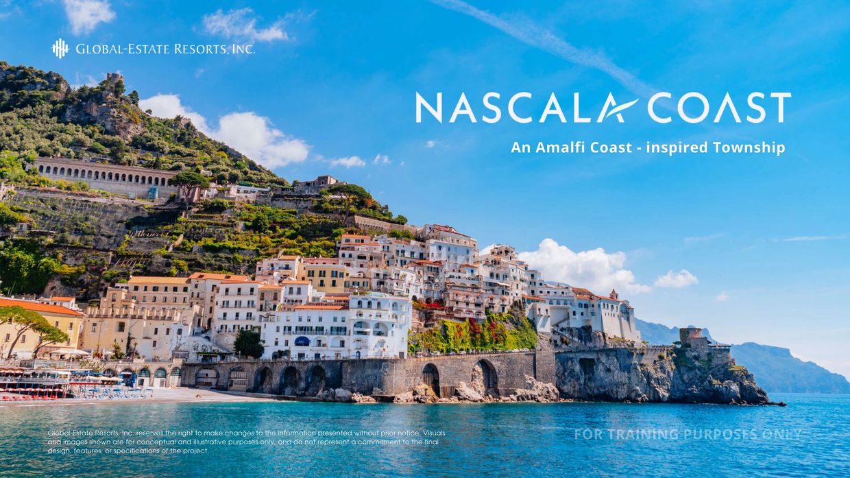 Scenic Amalfi Coast-inspired township by Global-Estate Resorts, Inc.