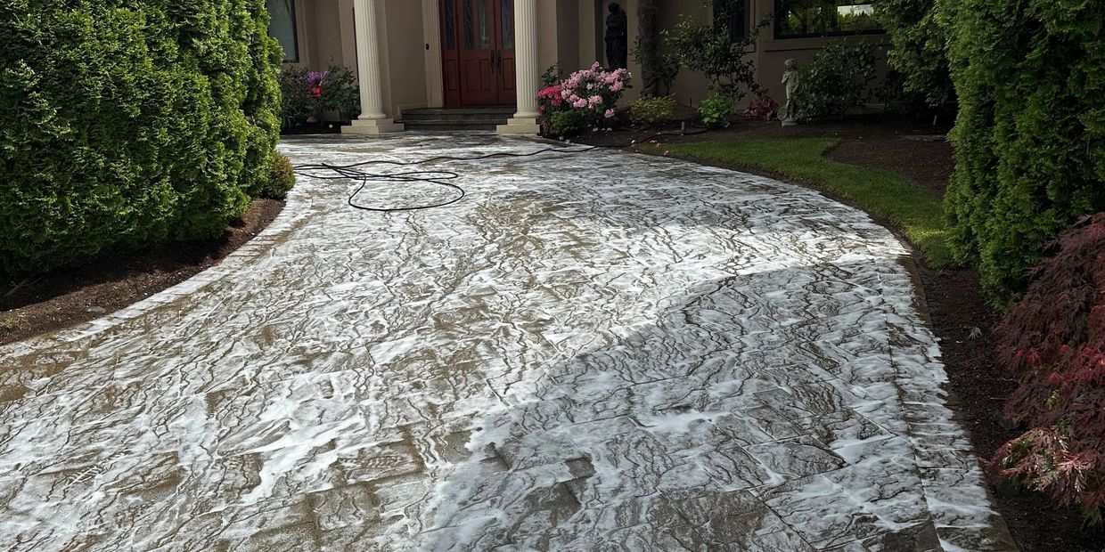 Driveway pressure wash