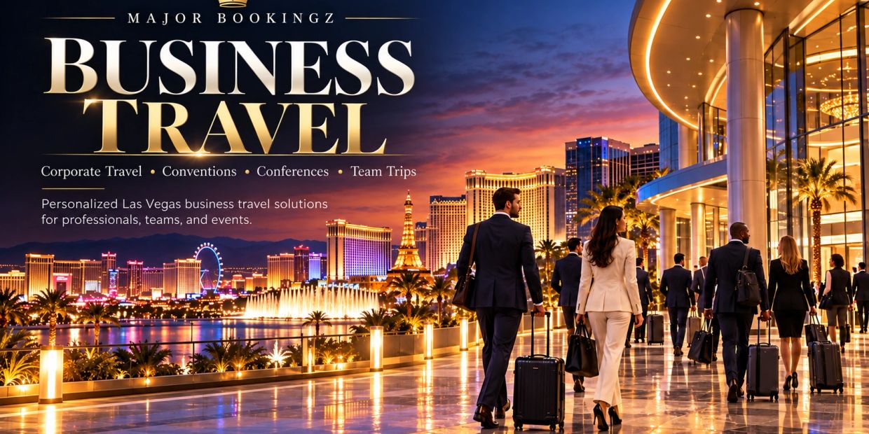 Business travelers walking with suitcases in a city at sunset.