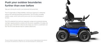 A rugged off-road wheelchair designed for outdoor adventures and rough terrains.