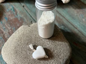 Breastmilk Heart Pendant. Memorial glass artwork to memorialize youth.