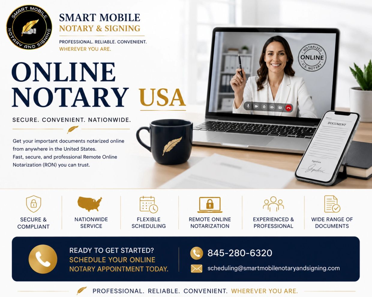 Online notary service in the USA offering secure, nationwide document notarization.
