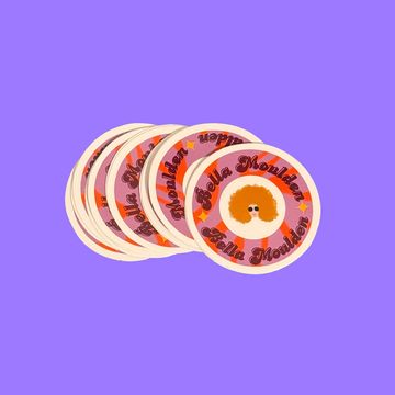 Bella Moulden limited edition logo stickers.
