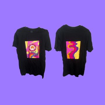 Bella Moulden limited edition iron on t-shirts.