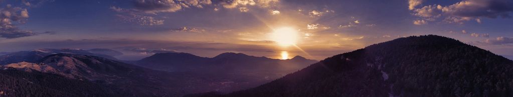 Sunset of Greek Islands taken using DJI Mini Pro