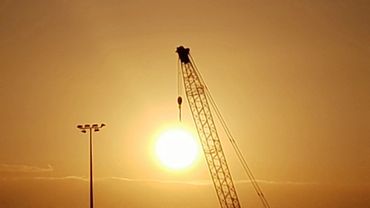 Crane supporting Sun