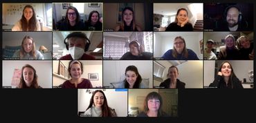 Online teaching 2020, in Zoom, with Swedish guests Freddie, Jessica, and Vibeke