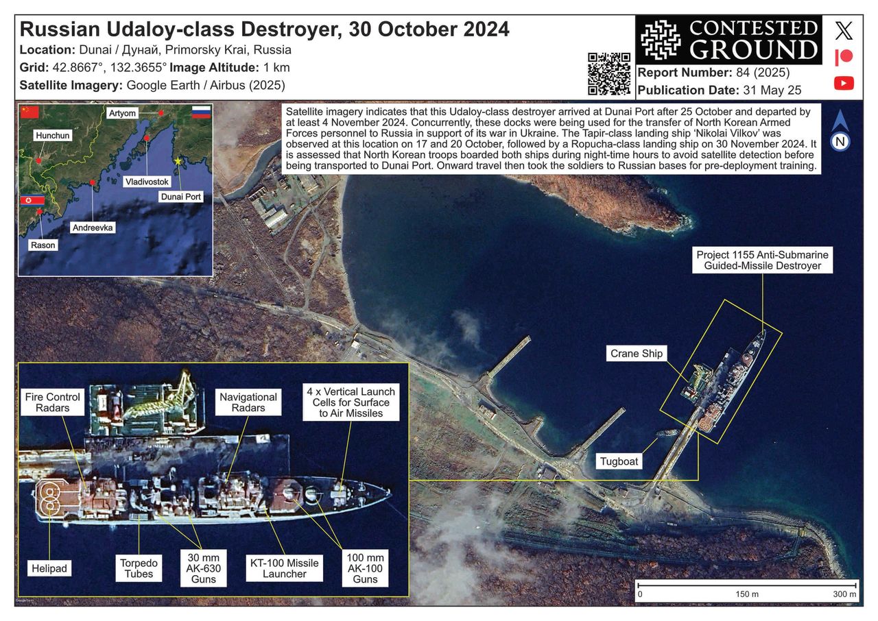 Contested Ground, Report 84: Russian Udaloy-class Destroyer, Dunai, Primorsky Krai, Russia, 30 October 2024