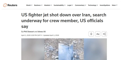 US fighter jet shot down over Iran, search ongoing for crew member.
