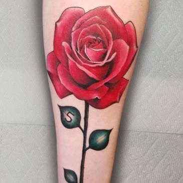 Color rose tattoo by Taylor.
San Diego Best Tattoo Shop.