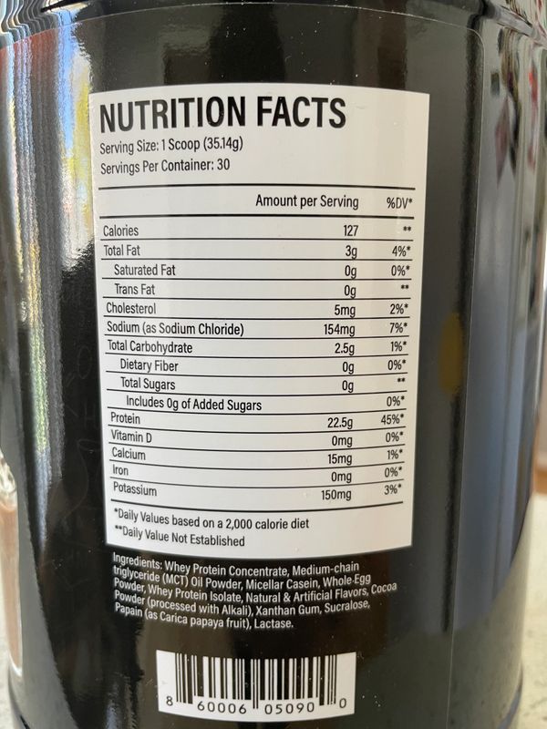 nutritional facts