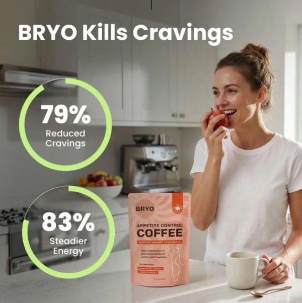 BRYO coffee reduces cravings and provides steady energy.