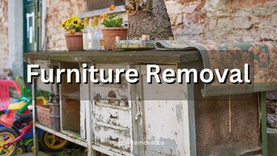 Old Furniture with "Furniture Removal" written on it. EnviRemoval.ca