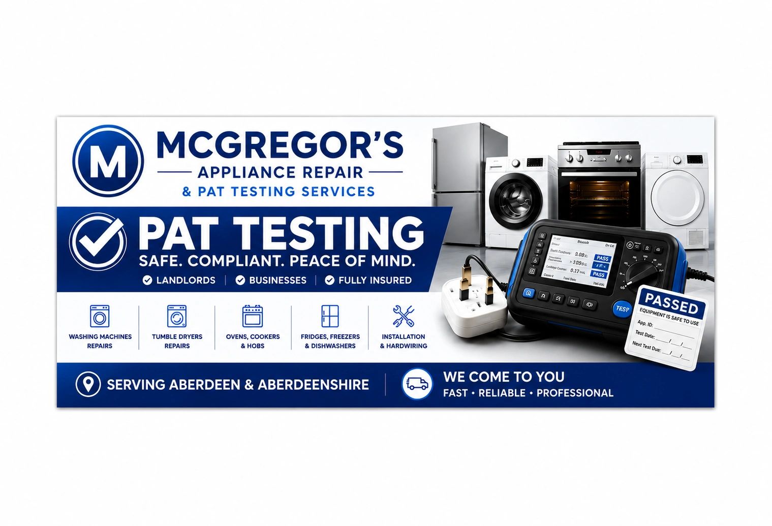 Appliance Repair & PAT Testing Aberdeen | McGregor's