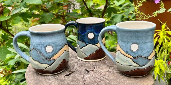 Handcrafted ceramic mugs