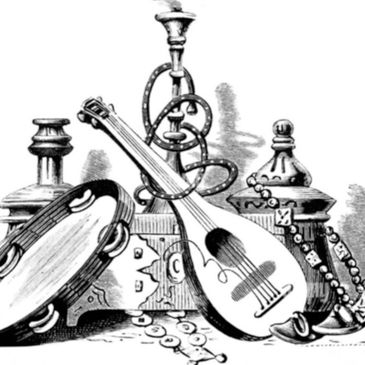 Drawing of Arabic Musical Instruments