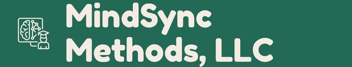 MindSync Methods, LLC logo with brain and graduation cap icon on green background.