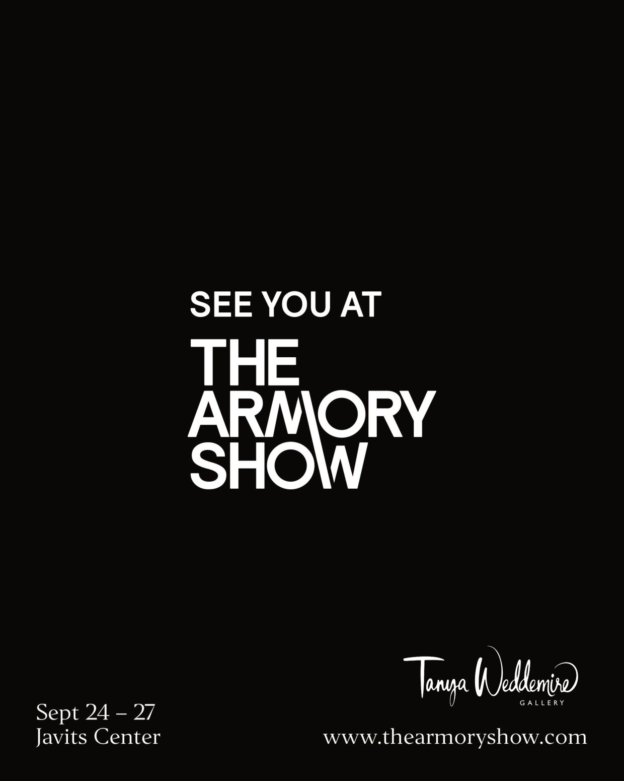 Invitation to The Armory Show at Javits Center.
