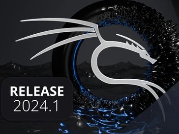 Logo di Kali Linux con rilascio 2024.1.