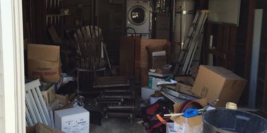 We clean garages like these up in a flash.  I see a lot of stuff to keep from the landfill.
