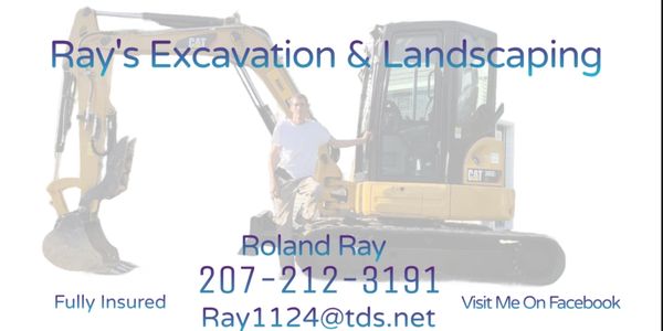 Ray's Excavation business card