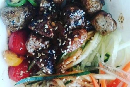 Thai Beef Salad over jasmine rice