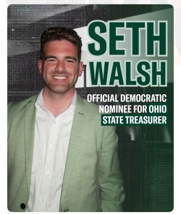 Seth Walsh, official Democratic nominee for Ohio State Treasurer.