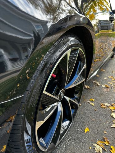 That new car shine. Tire and rim cleaning 