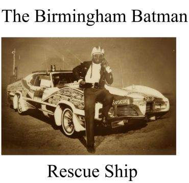 Vintage photo of the Birmingham Batman Rescue Ship with a man in uniform.