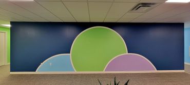 BHR business suite logo accent wall.