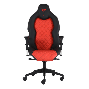 Silla gamer roja con negro
