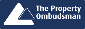 Logo of The Property Ombudsman featuring a geometric triangle design.