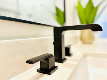 black modern faucet