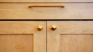 classic wooden cabinet on a kitchen