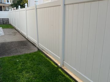 Fence pressure washing after image