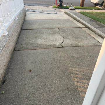 Driveway pressure washing after image