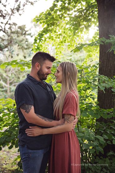 Couple smiling at each other