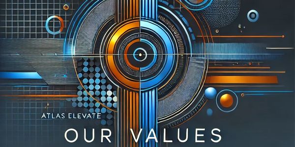Our Values: Atlas Elevate, integrity in consulting, commitment to innovation, client success, strategic growth.