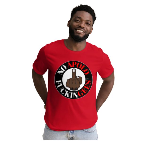 Brother in red t-shirt with BOLD Logo