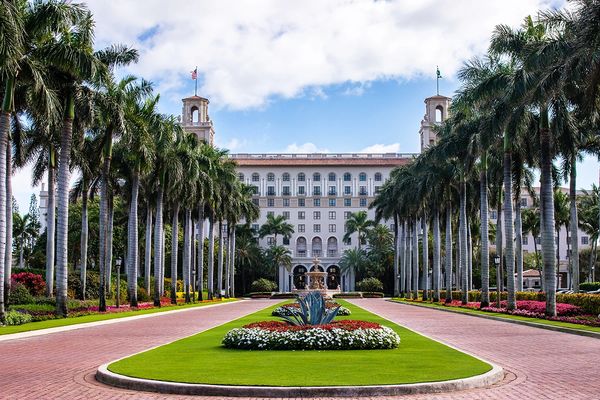 The iconic Breakers resort and golf country club in West Palm Beach FL