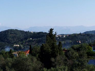 View from the rear garden looking over to Albania in the distance