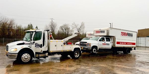 Medium duty Truck Moving to the shop 