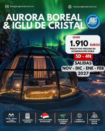 Flyer Programa Aurora Boreal & Iglu de Cristal