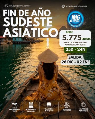 Flyer programa Fin de año sudeste asiático.