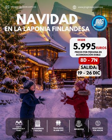 Flyer Programa Navidad en la laponia finlandesa