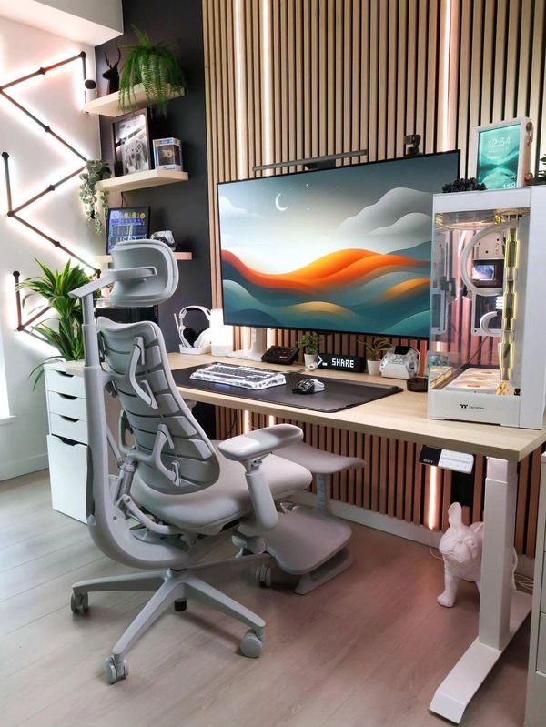 Gaming and office essentials including gaming keyboard, mouse, monitor, laptop, ergonomic chair and 