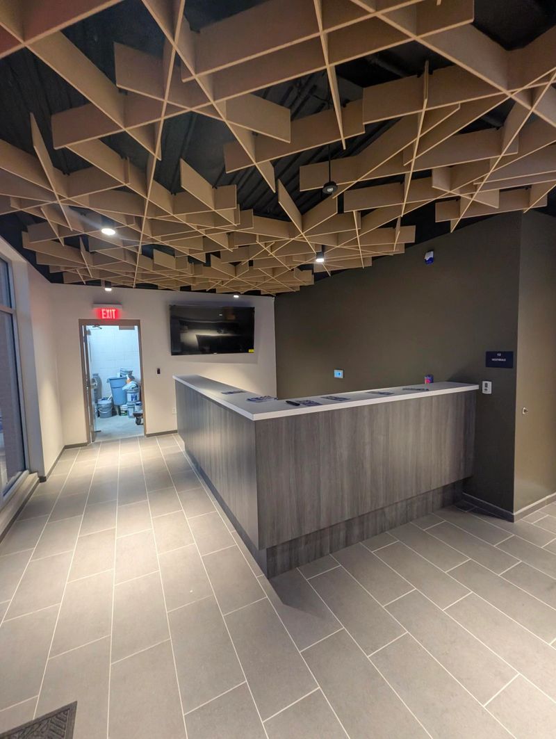 Modern reception area